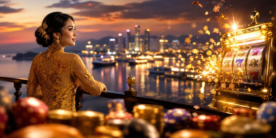 Pemain berbaju kebaya Penang main slot dan permainan meja di platform 90000