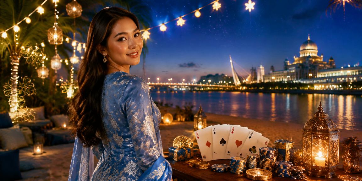 Pemain Malaysia dalam baju kurung bermain slot dan rummy di 90000